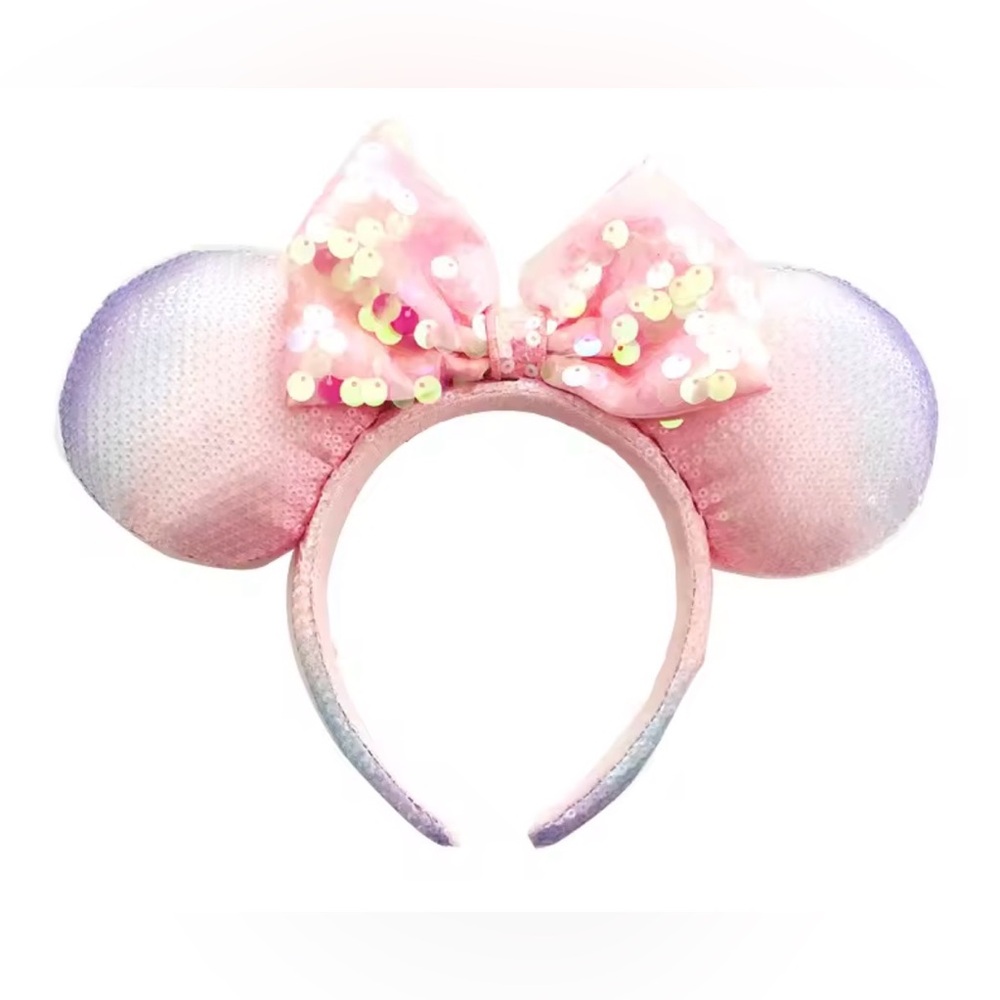 Pink and Purple Ombré Sequin Mouse Ears Headband NWOT